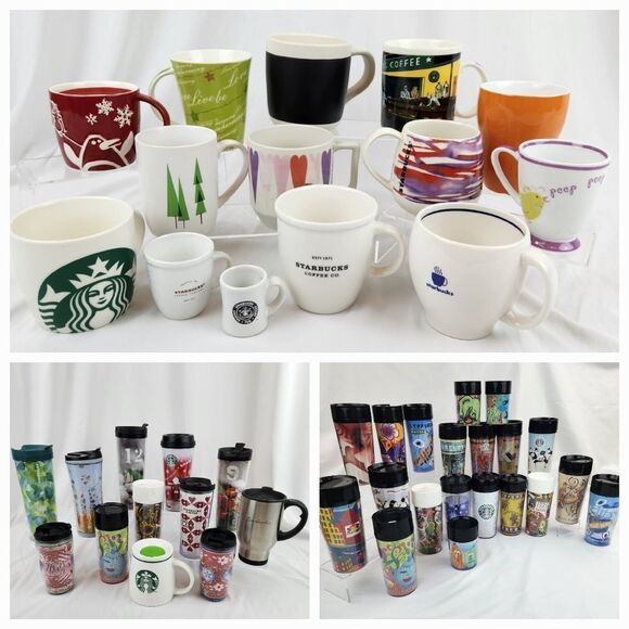 ☕️Vintage Starbucks Blue "Americano, Iced Coffee, Mocha" 16oz Cold Cup - Picture 9 of 9